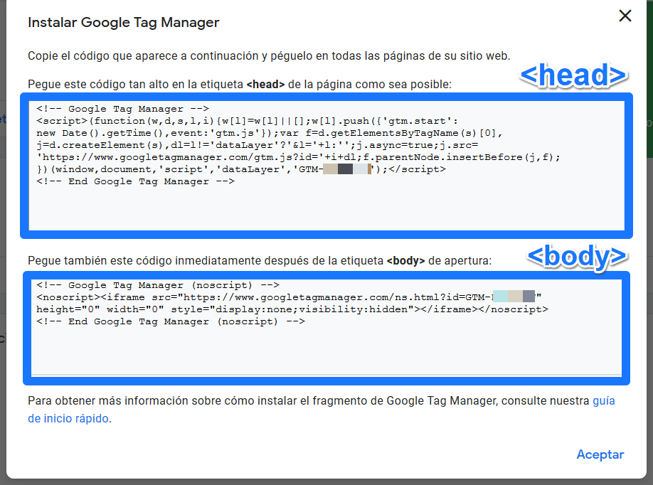 Instalar Google Tag Manager en PrestaShop Modificando la Plantilla